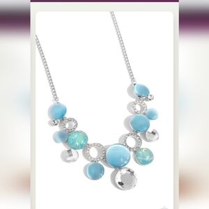 Corporate Color Iridescent Blue Necklace